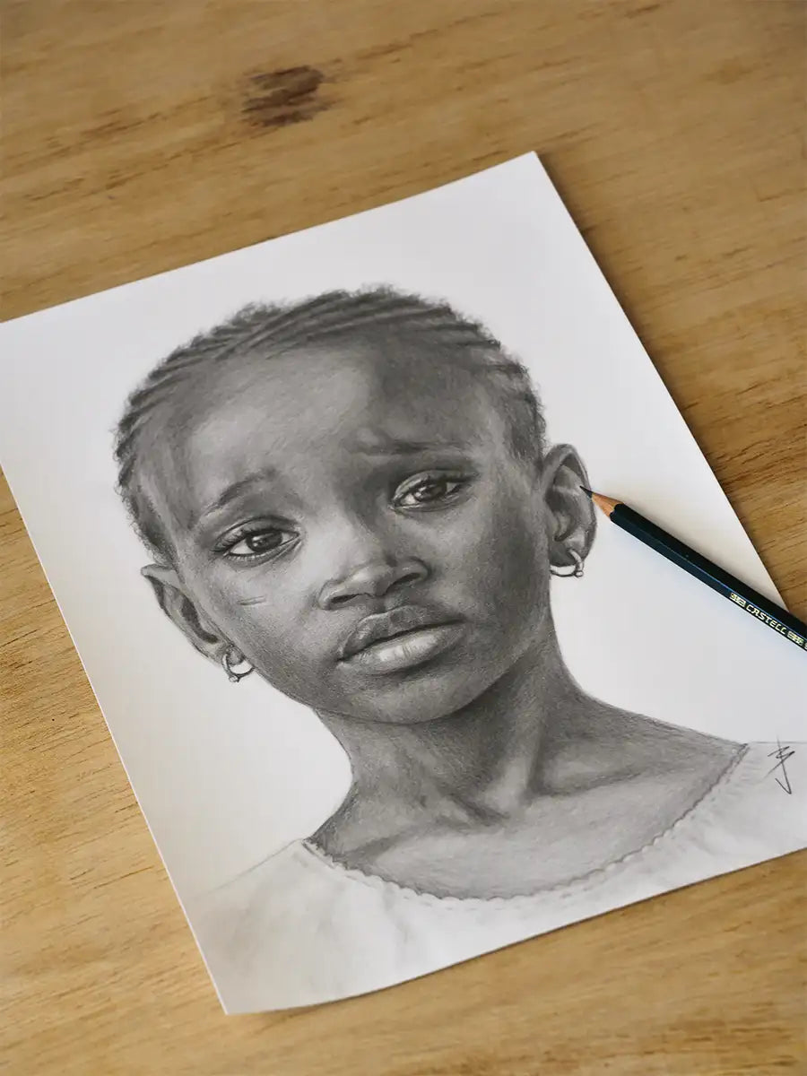 Portret personalizat desenat manual pentru copii