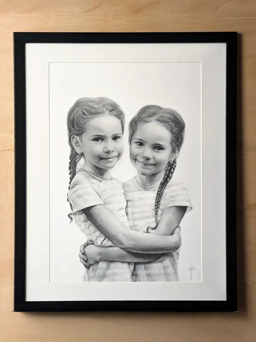 Portret personalizat desenat manual pentru copii