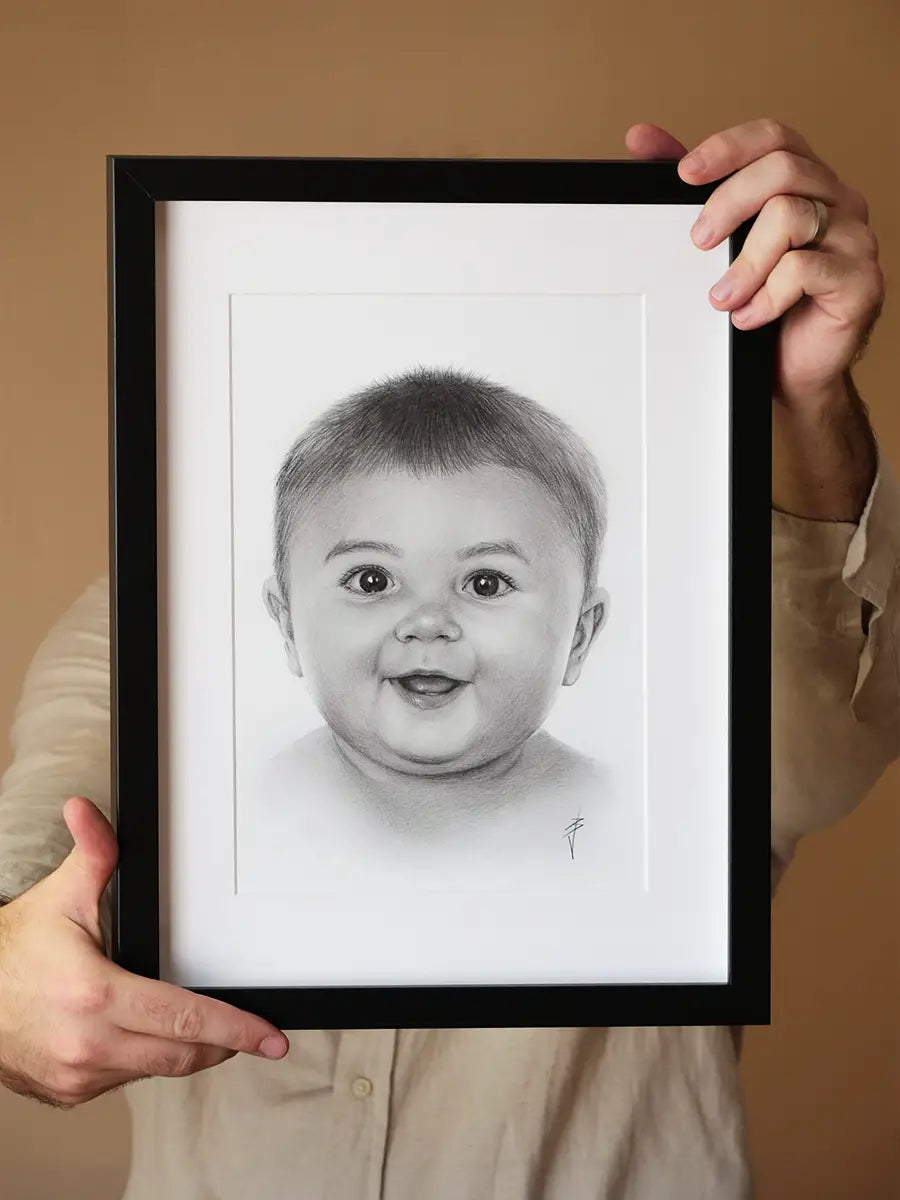 Portret personalizat desenat manual pentru copii