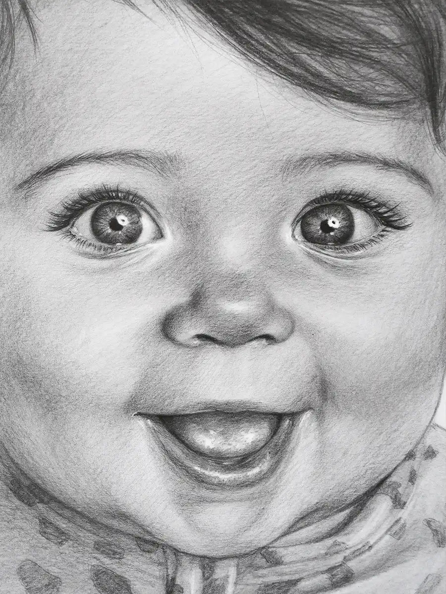 Portret personalizat desenat manual pentru copii