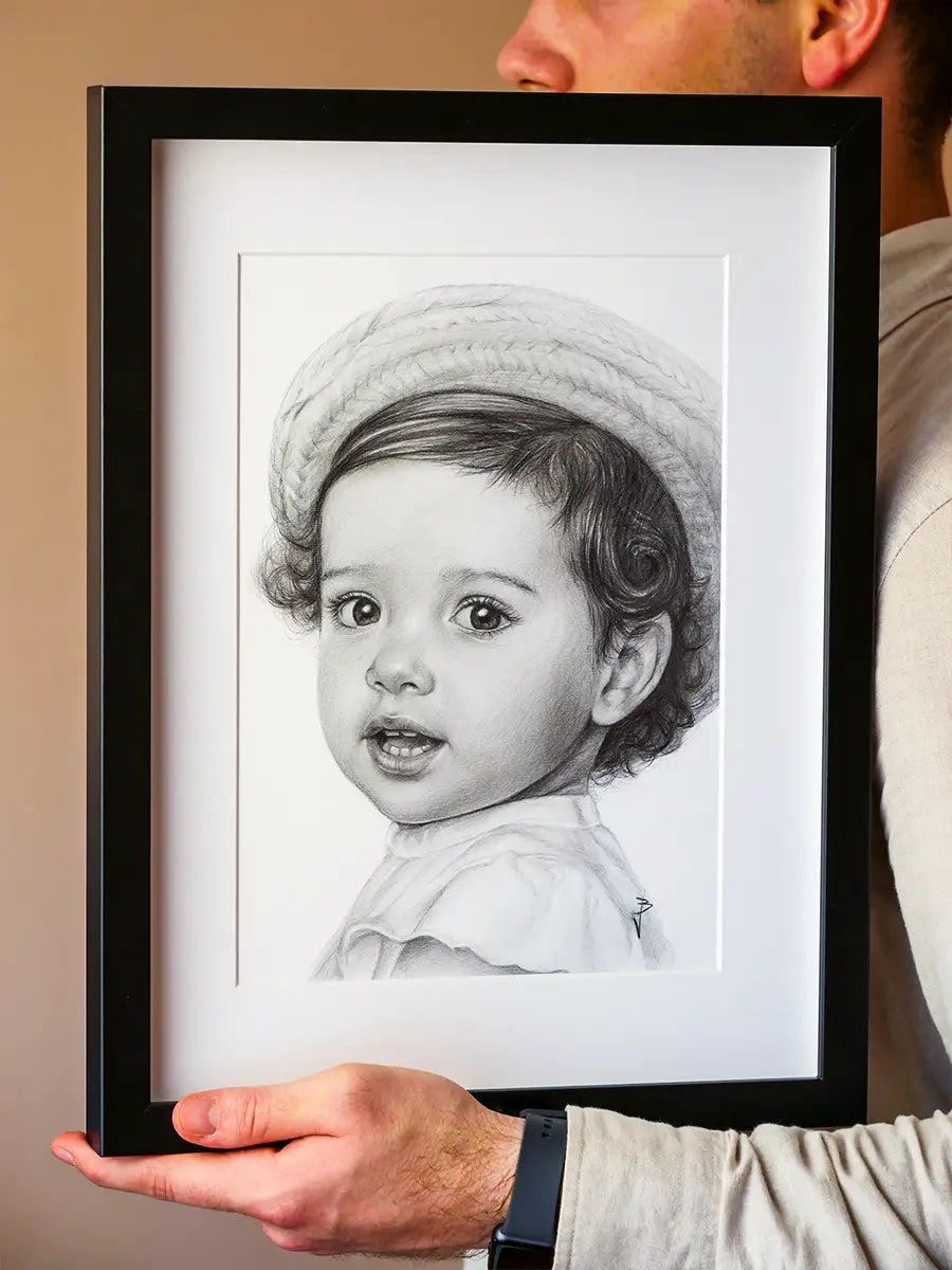 Portret personalizat desenat manual pentru copii