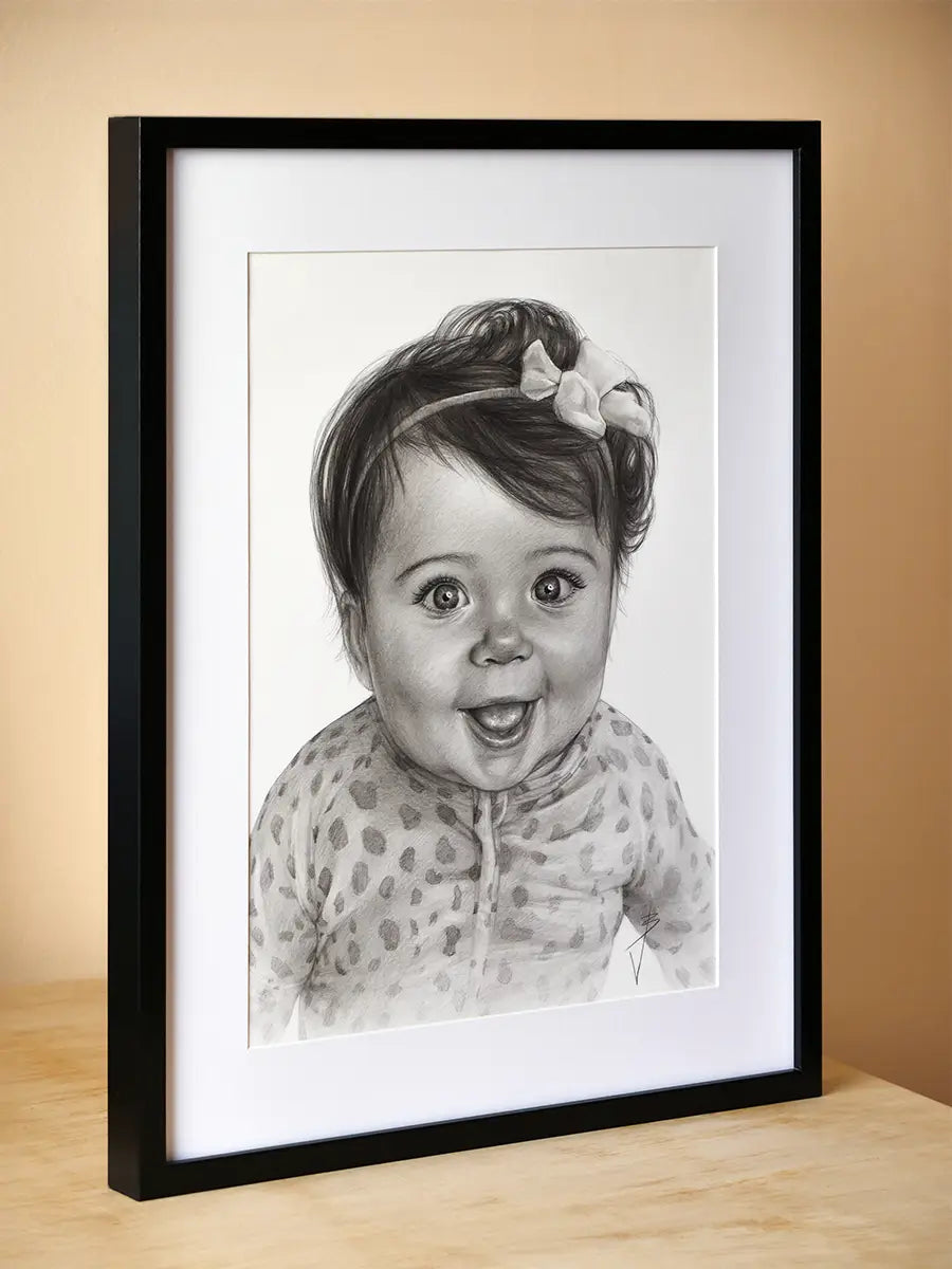 Portret personalizat desenat manual pentru copii