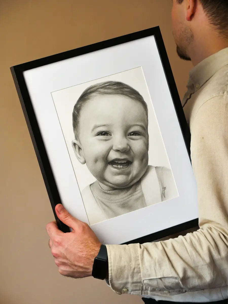 Portret personalizat desenat manual pentru copii